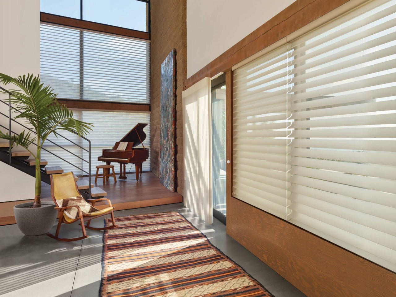Modern window treatments equipped with Hunter Douglas PowerView® near Windham, NH